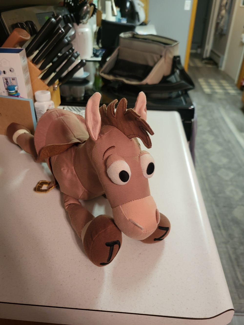 DISNEY TOY STORY BULLSEYE HORSE EMBROIDERED ANDY HOOVES STUFFED ANIMAL PLUSH TOY